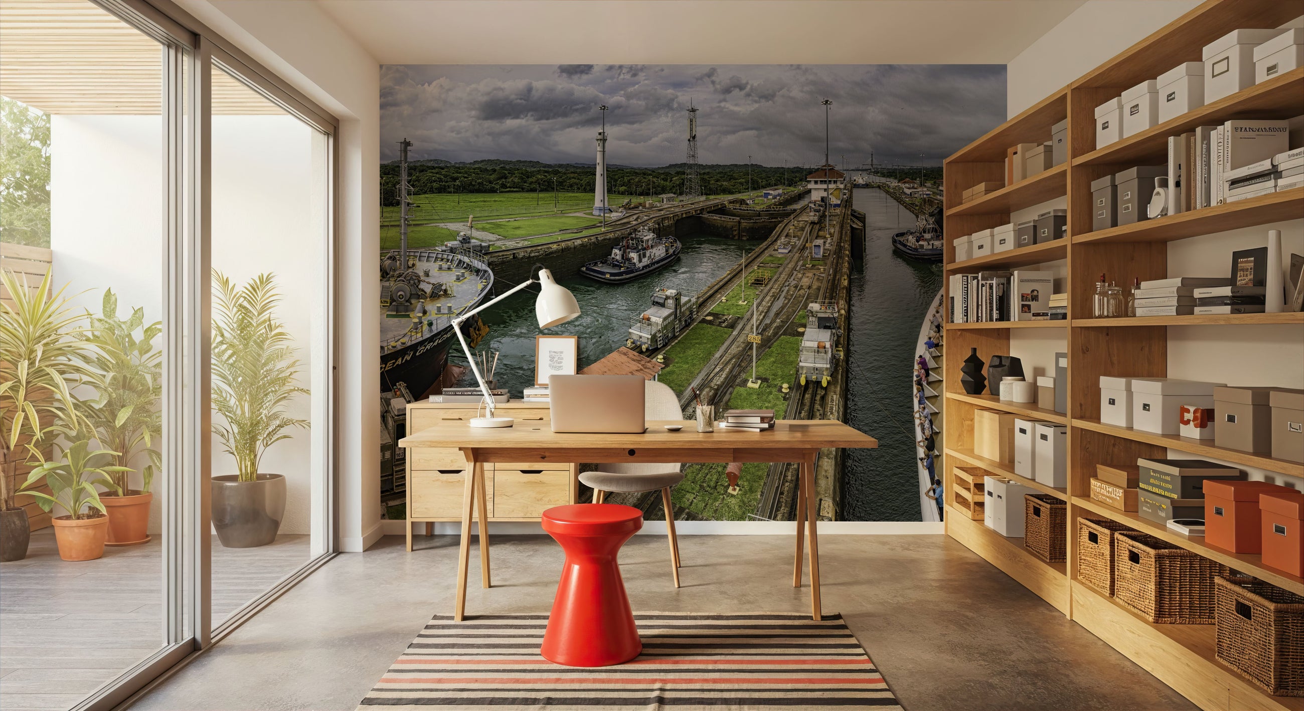 Canal Lock Passage Mural Wallpaper