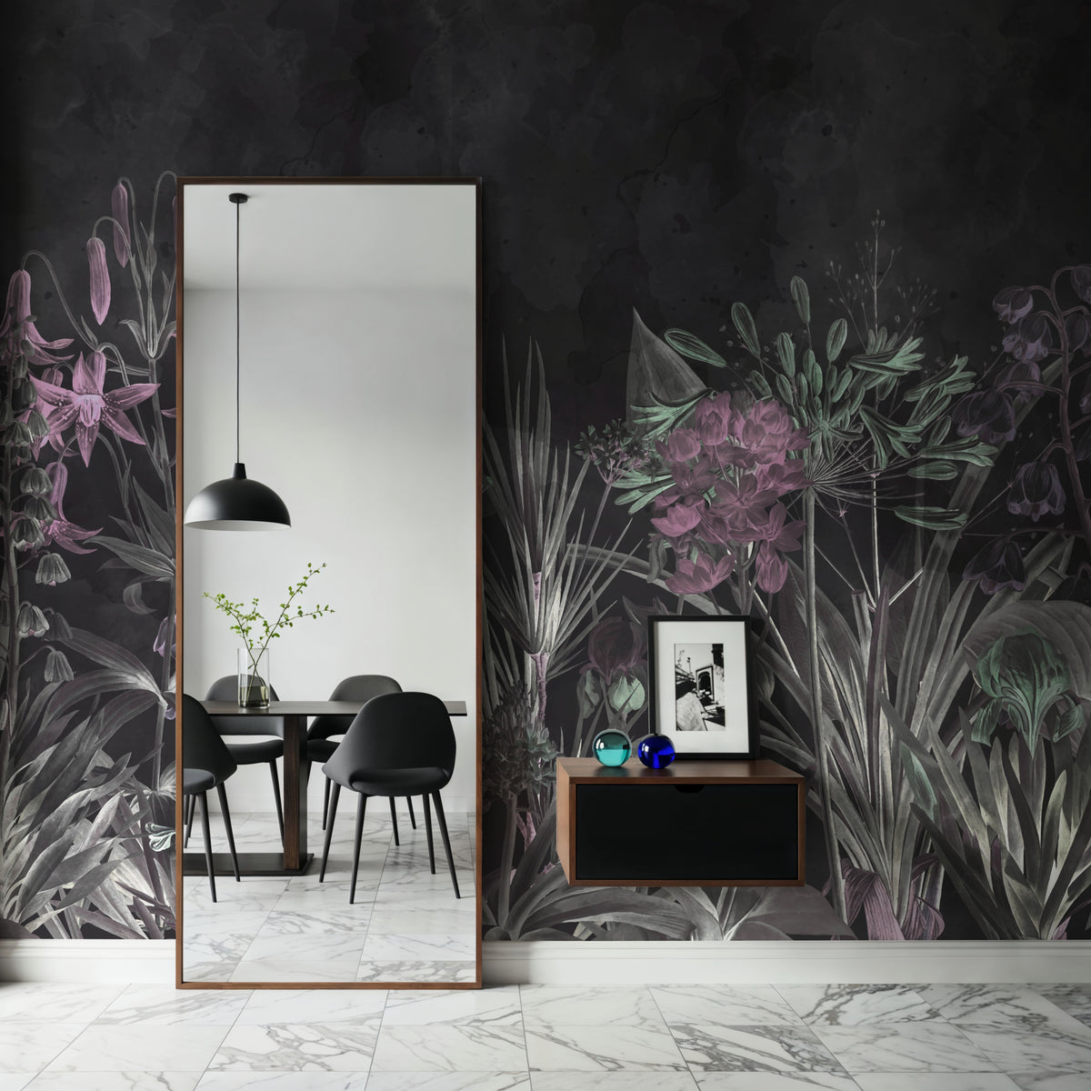 Field of Dreams Dark Green Mural Wallpaper - room preview 06