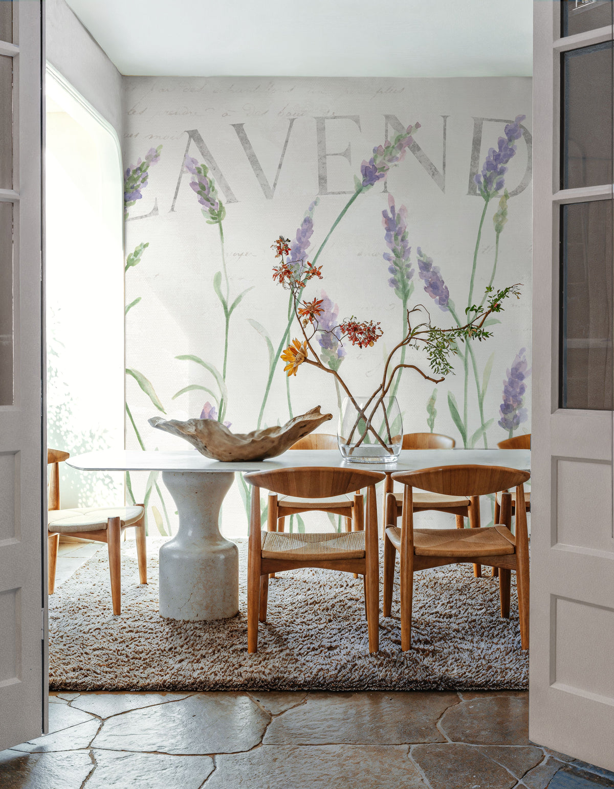 Lavender Fields I Mural Wallpaper - Light Tone - room preview 06