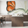 Butterfly Orange II Mural Wallpaper - room preview 06