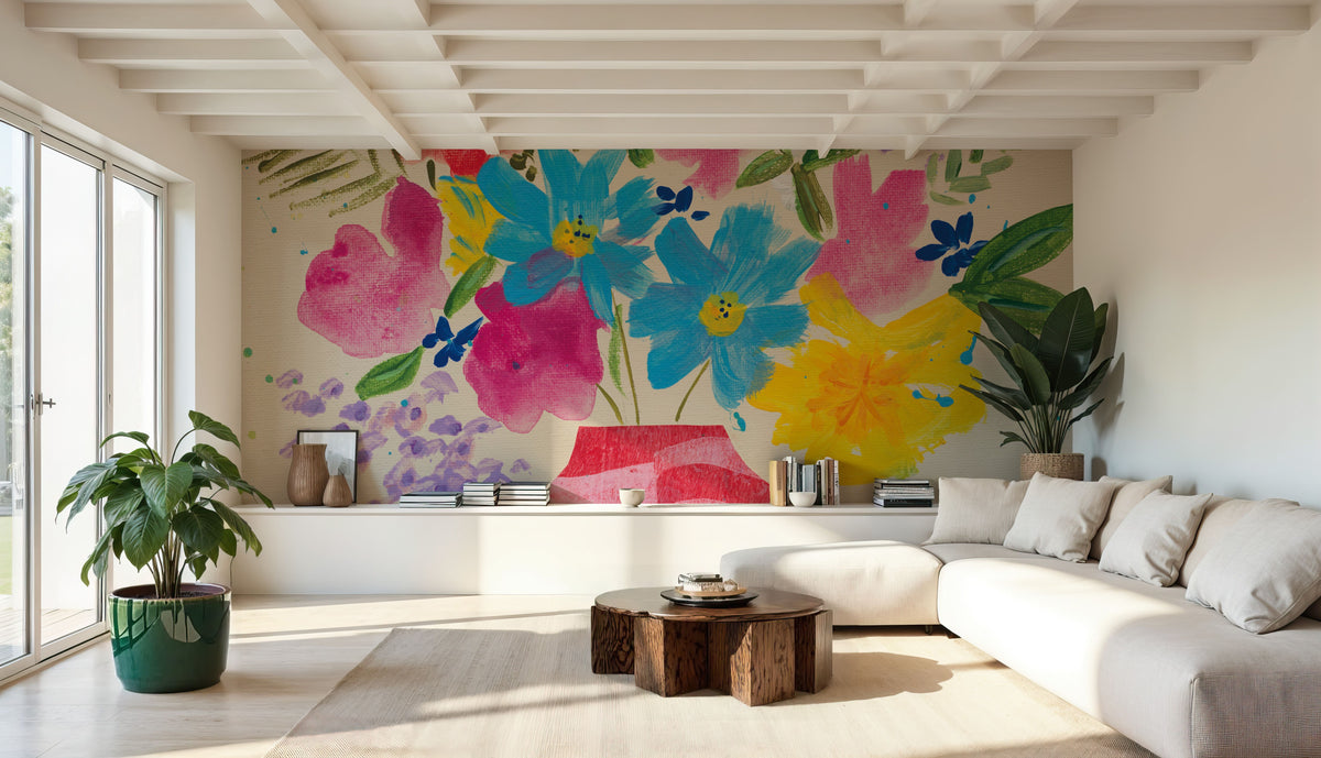 Ecstatic Floral II Mural Wallpaper - room preview 06