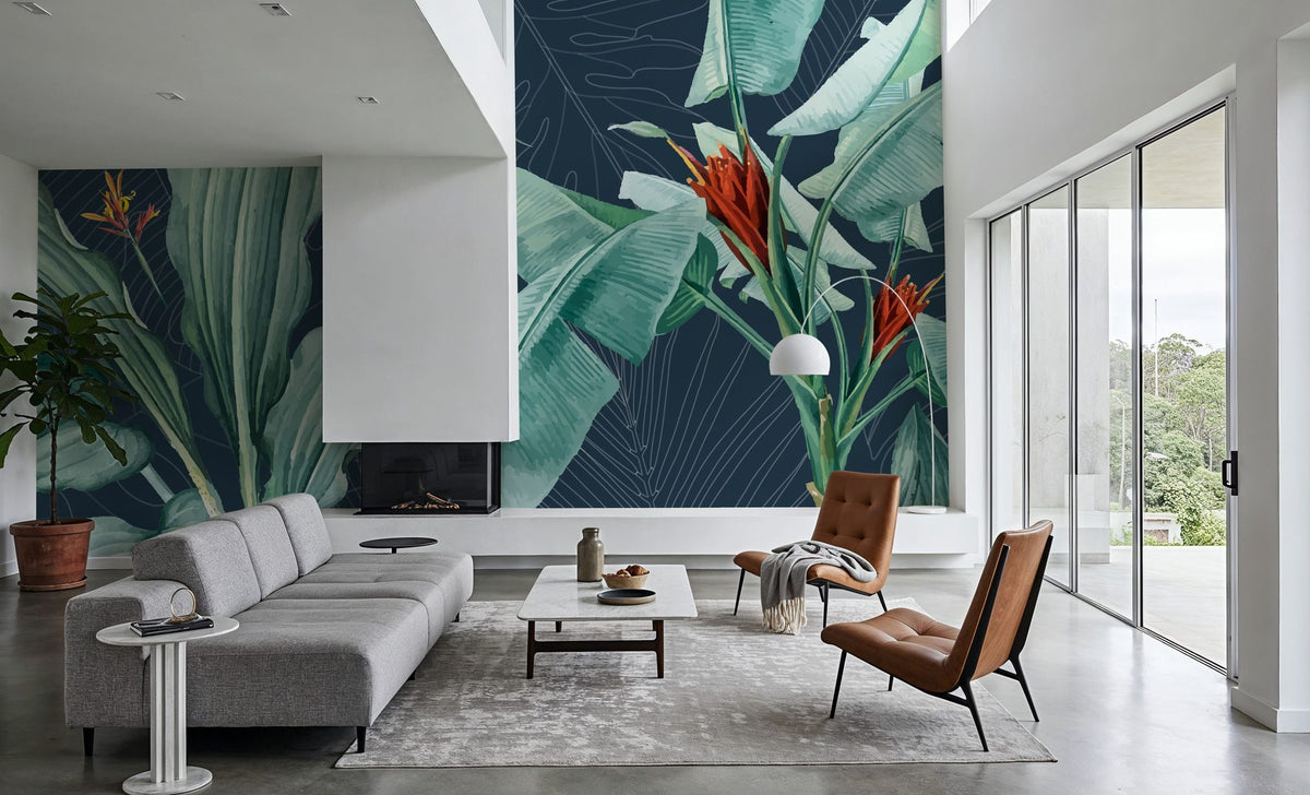 Unfinished Leaves Mural Wallpaper - room preview 06
