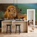 Lion Rest Mural Wallpaper - room preview 06