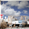Puff Puff Cloud Mural Wallpaper - room preview 06