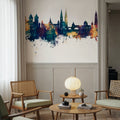Nürnberg Germany Skyline Blue & Bronze Mural Wallpaper - room preview 06