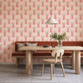 Pineapple Goals Pink Mural Wallpaper - room preview 06
