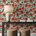 Red As a Rose Mural Wallpaper - room preview 06