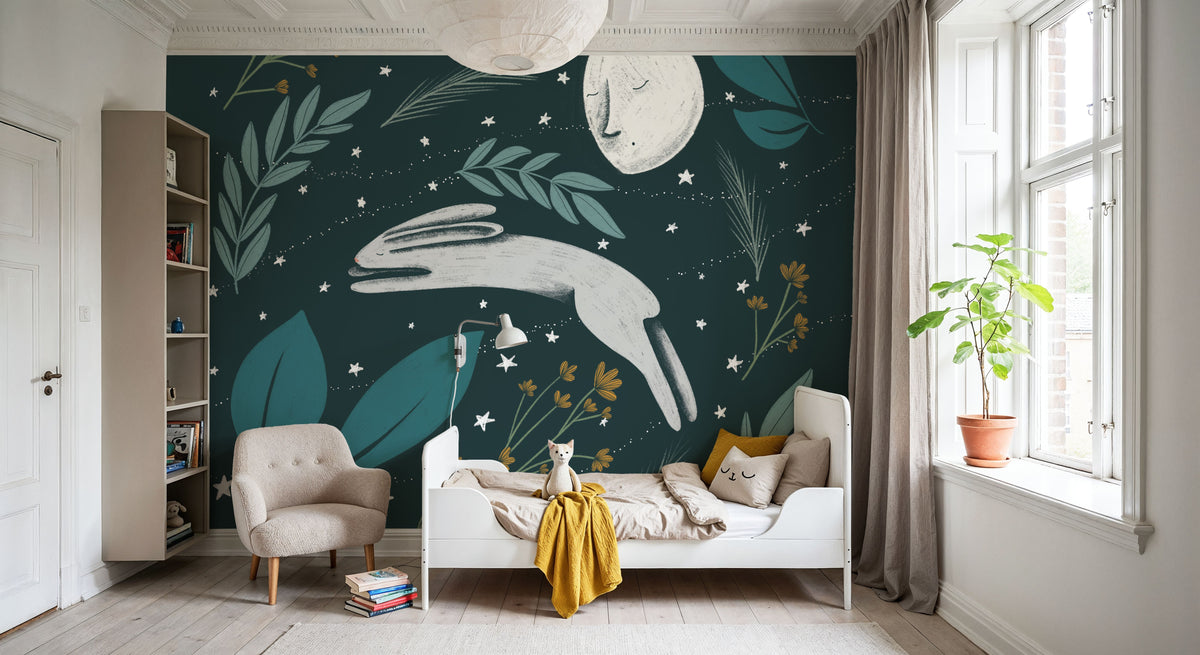 Sweet Dreams Bunny VI Mural Wallpaper - room preview 06