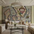 Old Map of Denmark 1570 Mural Wallpaper - room preview 06