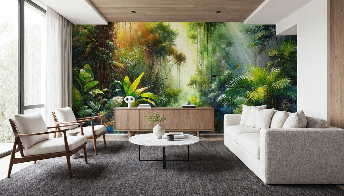 Vibrance of the Jungle Mural Wallpaper - room preview 06