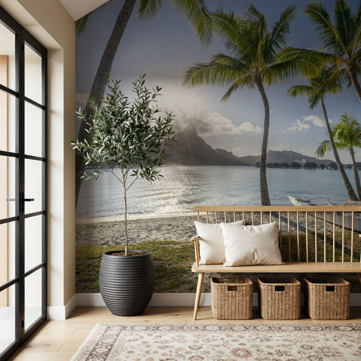 Mount Otemanu Sunset Mural Wallpaper - room preview 06