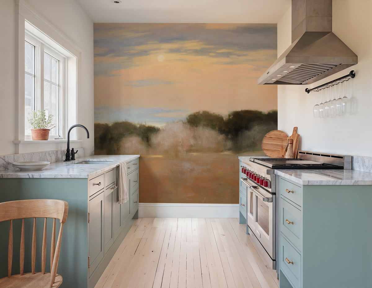 Sienna Fields I Moon Sq Mural Wallpaper - room preview 06