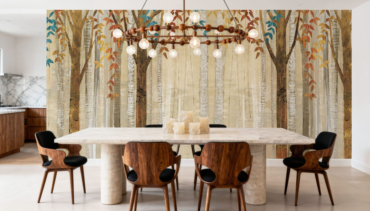 Down to the Woods Autumn Mural Wallpaper - room preview 06