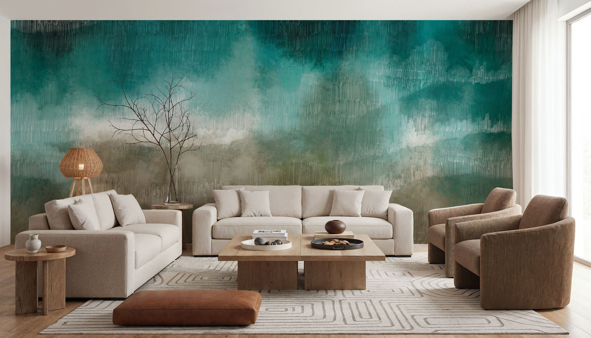 Wave Tapestry Mural Wallpaper - room preview 06
