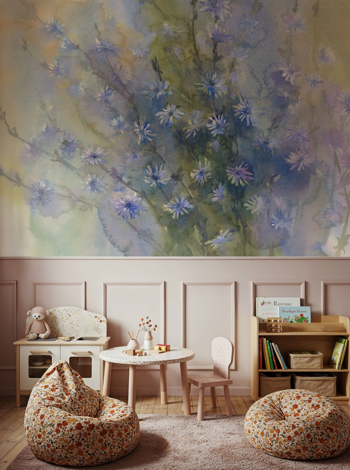 Wildflower Whisper Mural Wallpaper - room preview 06