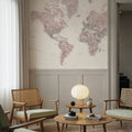 World Map Cities - Madelia Mural Wallpaper - room preview 06