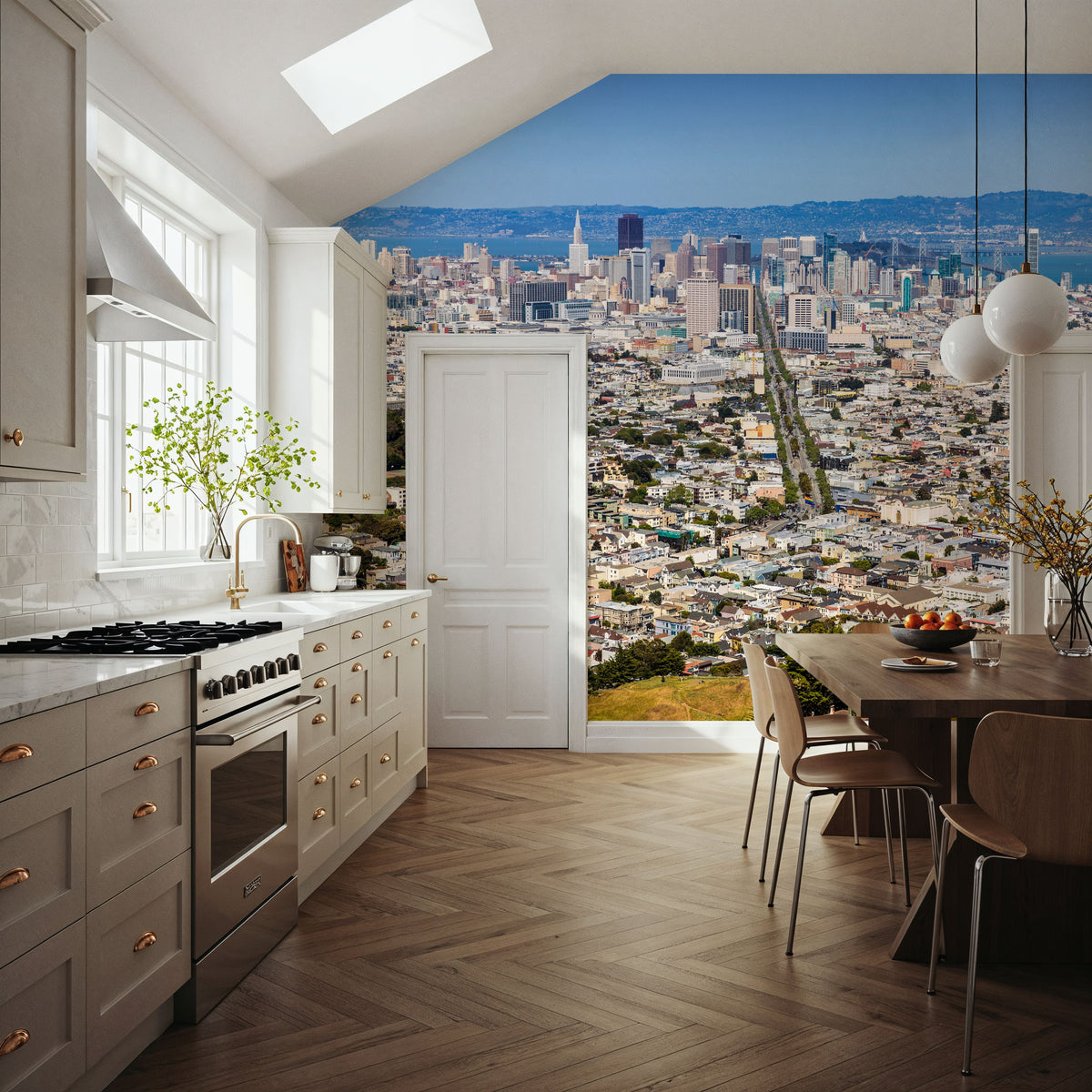 San Francisco Cityscape Mural Wallpaper - room preview 06