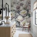 Watercolor Peonies Spring Mural Wallpaper - room preview 06