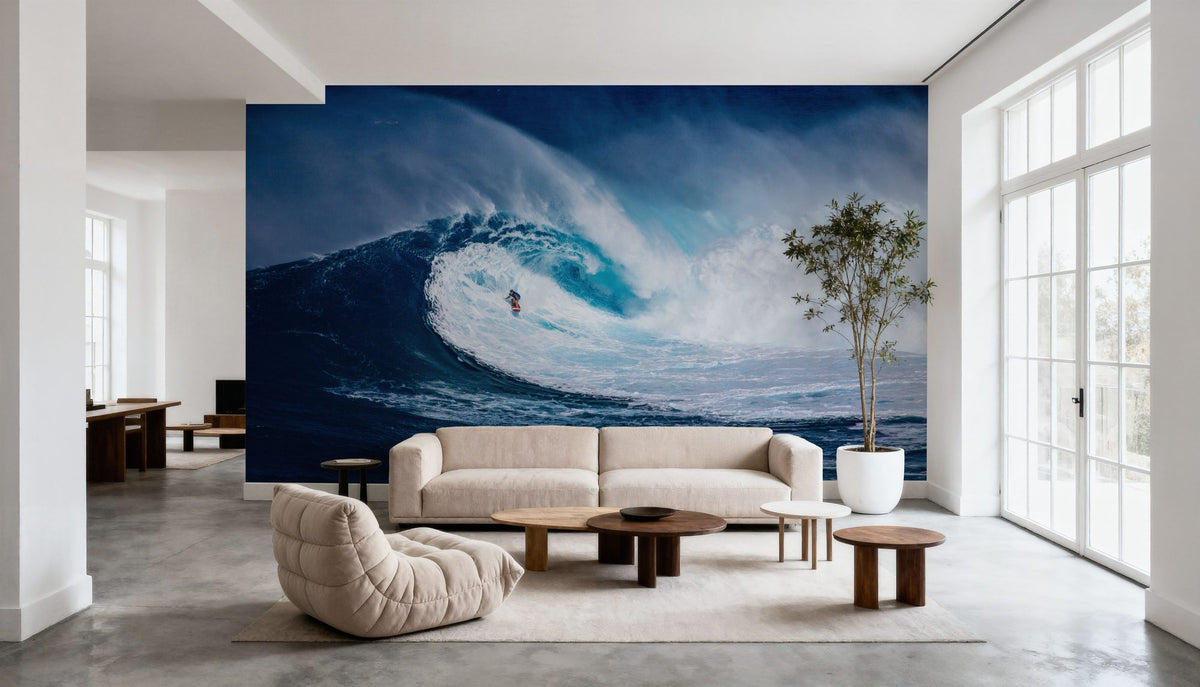 Big Wave Surfer Mural Wallpaper - room preview 06