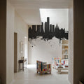Melbourne Australia Skyline Black & White Mural Wallpaper - room preview 06