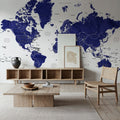 World Map - Nevin Mural Wallpaper - room preview 06