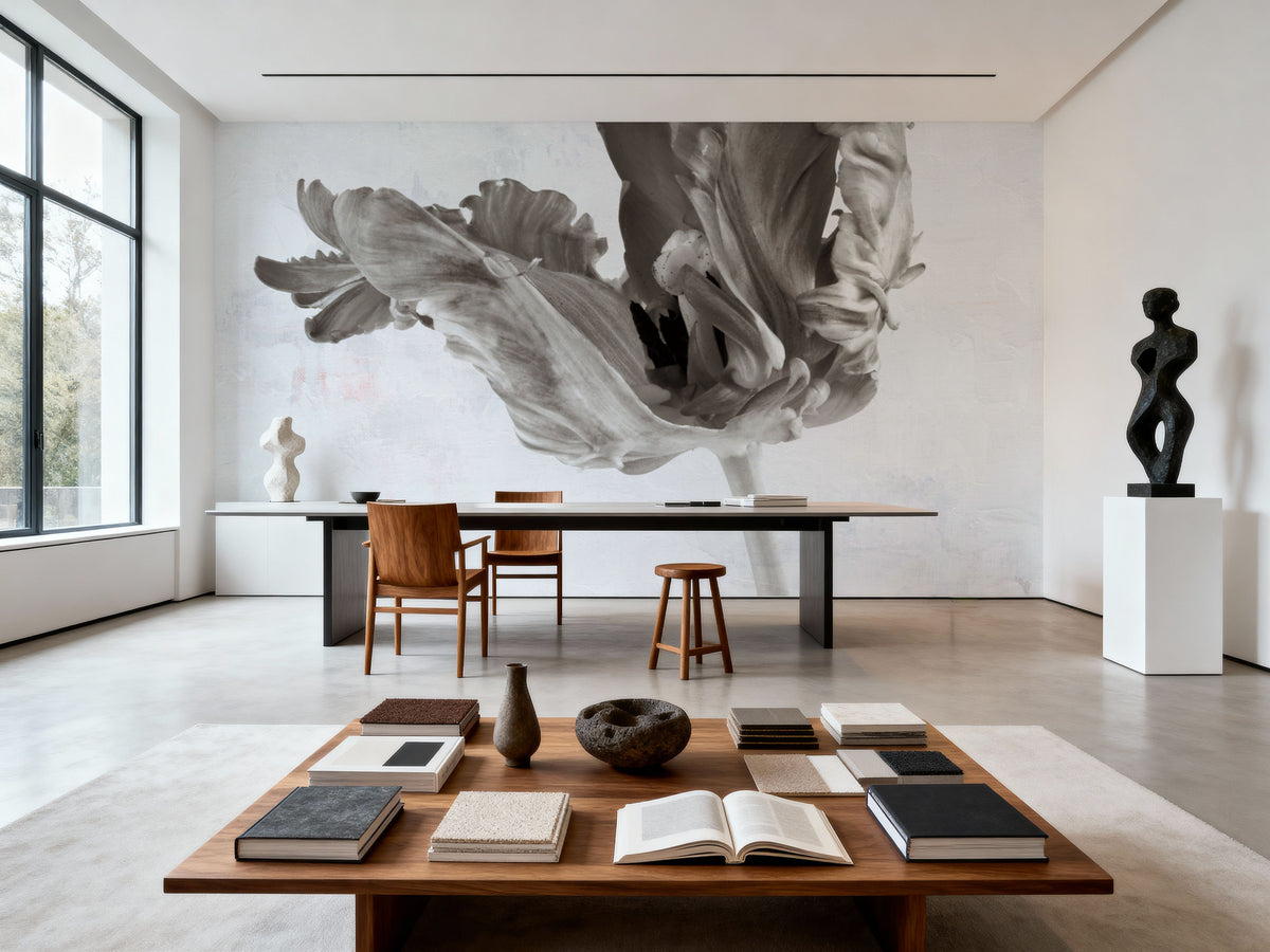 Sepia Tulip III Mural Wallpaper - room preview 06