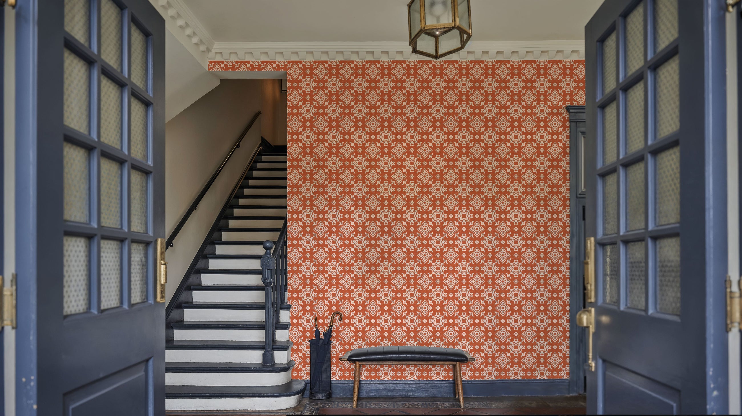 Atlantic Flakes Rust Mural Wallpaper