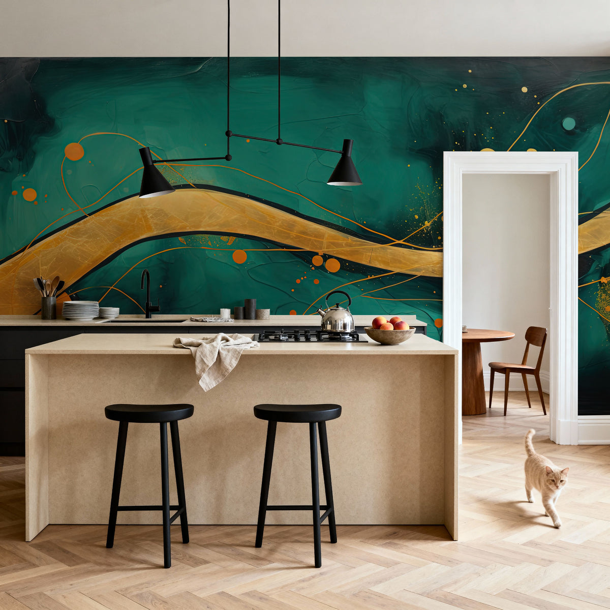 The Golden Highway Mural Wallpaper - room preview 06