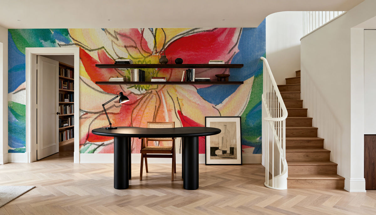 Fire Floral Mural Wallpaper - room preview 06