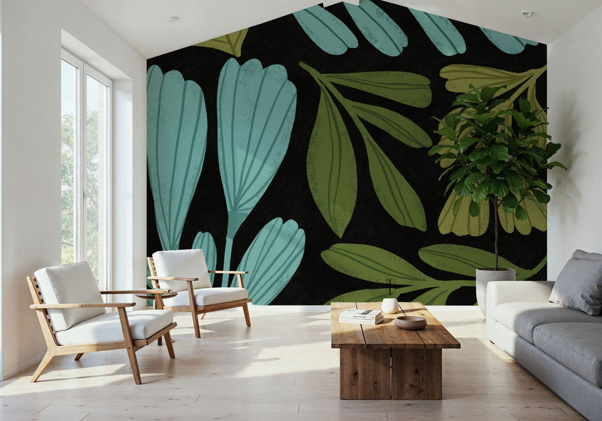 Plant Toss III Mural Wallpaper - room preview 06