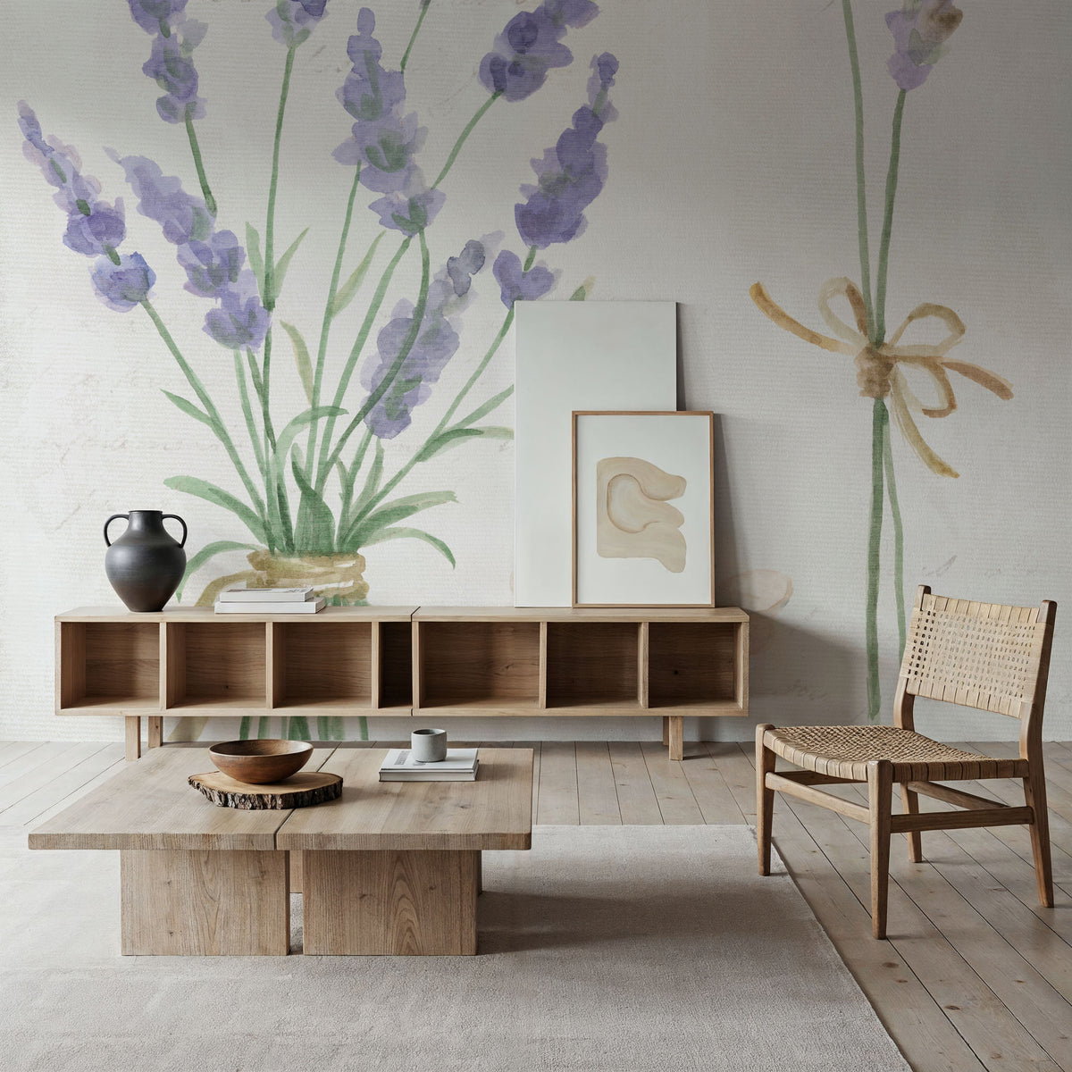Lavender Fields V Mural Wallpaper - room preview 06