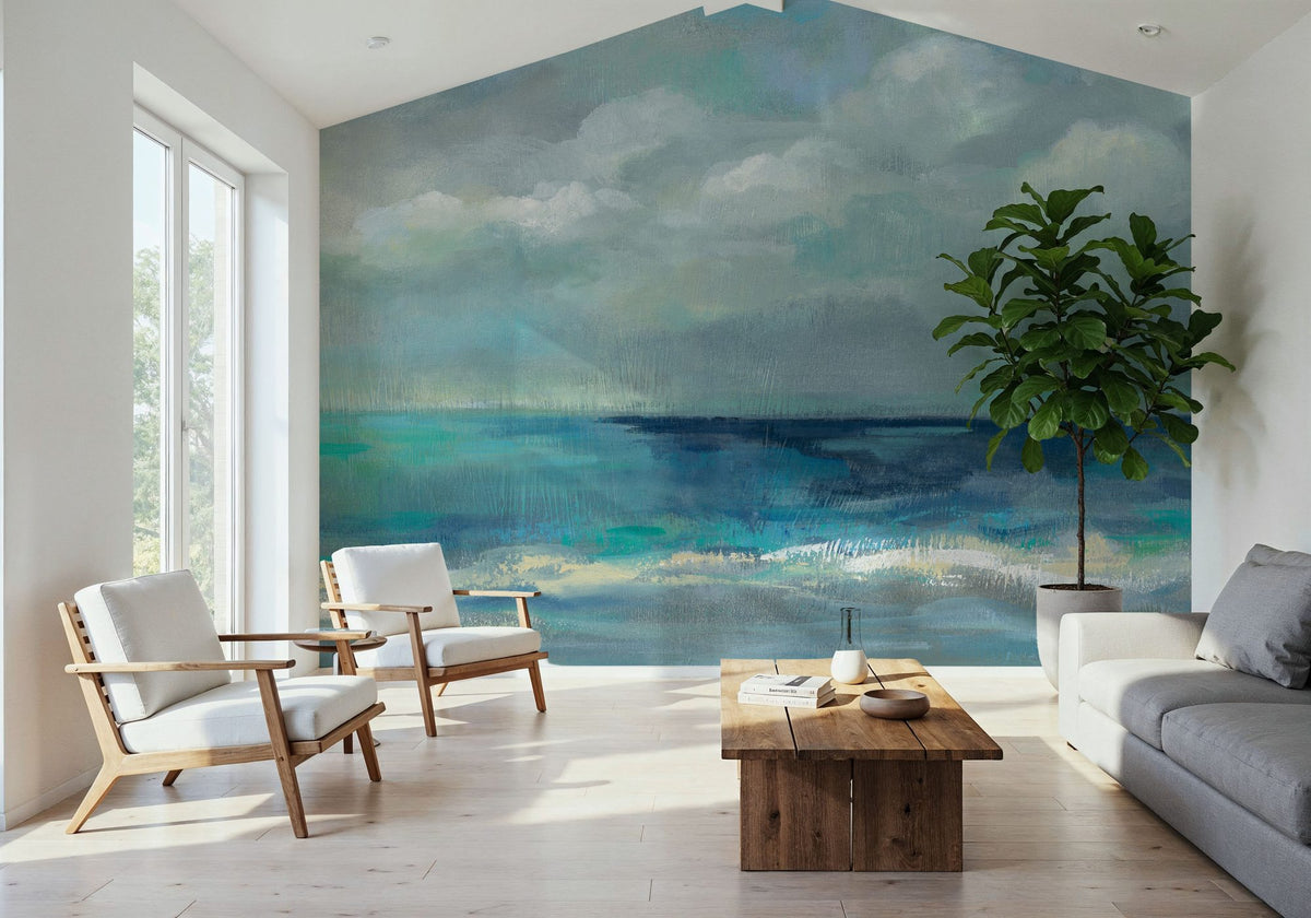 Clouds and Sea Mural Wallpaper - room preview 06