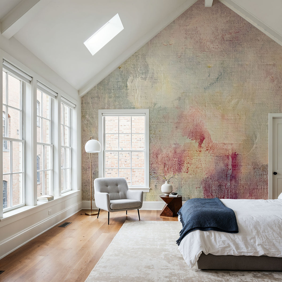 Soft Abstract Mural Wallpaper - room preview 06