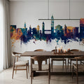 Split Croatia Skyline Blue & Bronze Mural Wallpaper - room preview 06