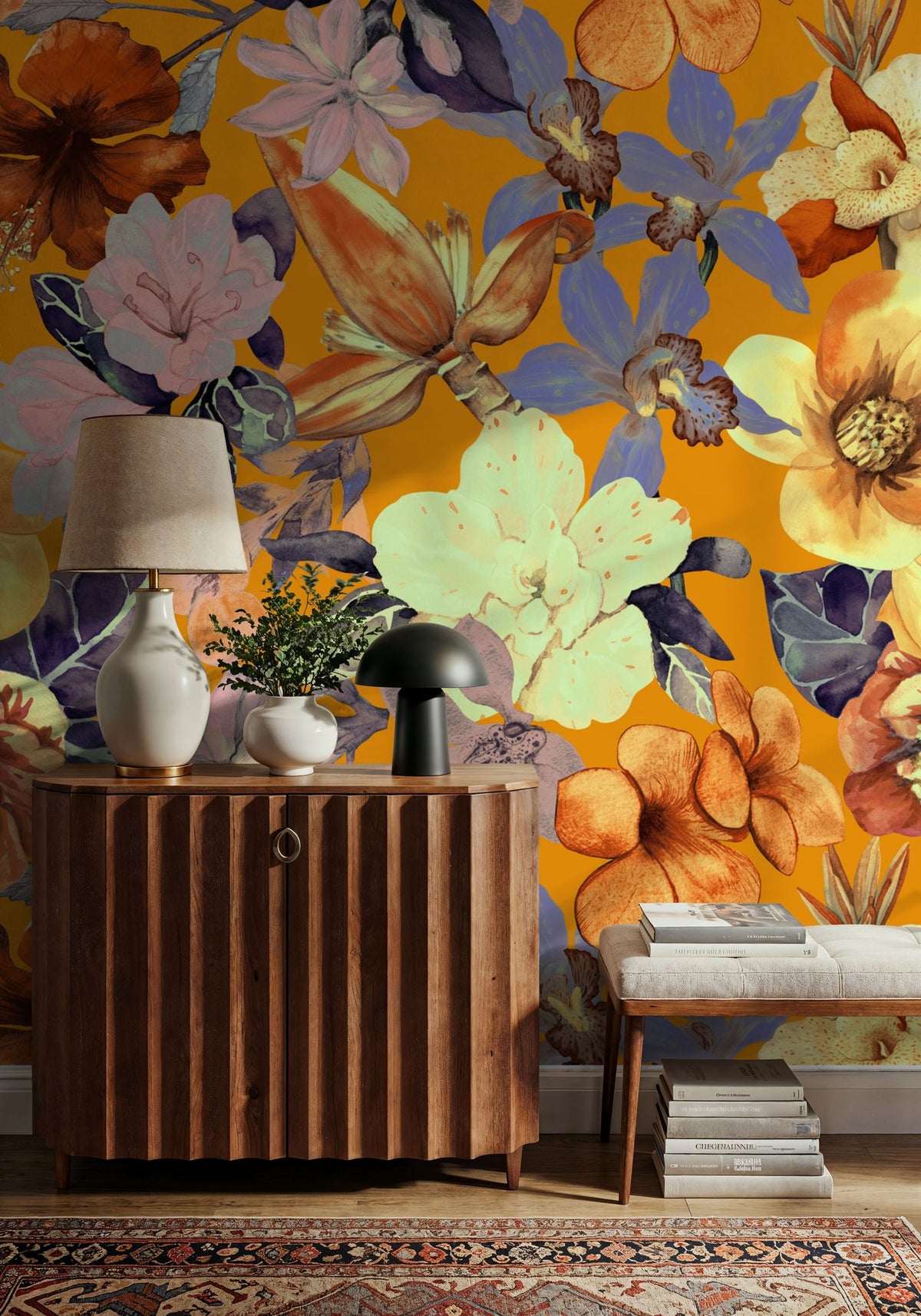 Tropical Bloom Mural Wallpaper - room preview 06