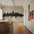 Richmond Virginia Skyline Concrete Mural Wallpaper - room preview 06