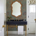 Painterly Tigers Mint Mural Wallpaper - room preview 06