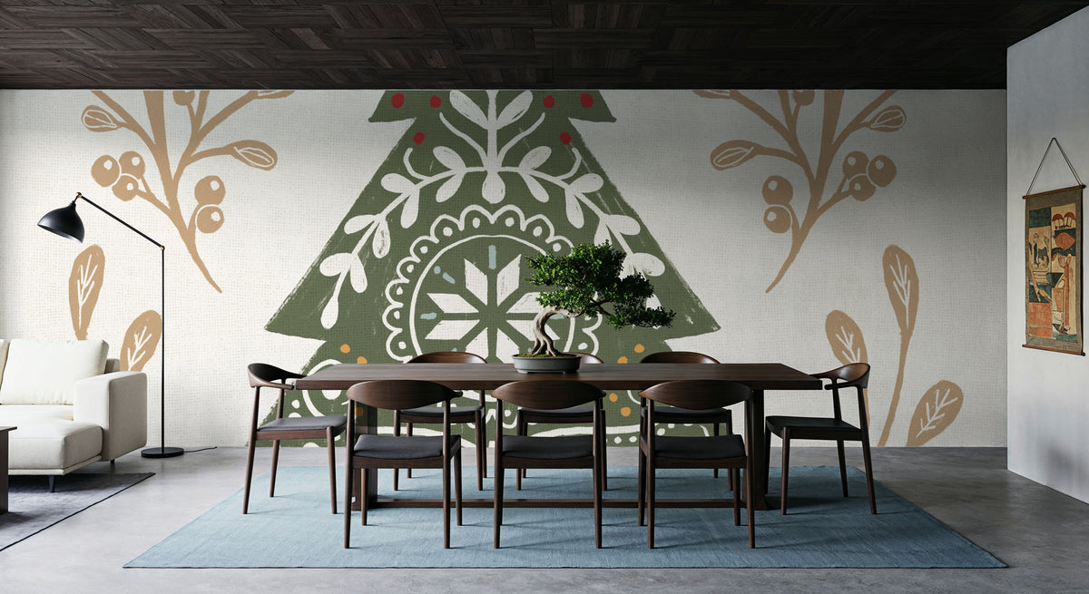 Holiday Form VI Color Mural Wallpaper - room preview 06