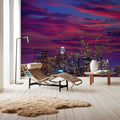Pink Downtown Mural Wallpaper - room preview 06