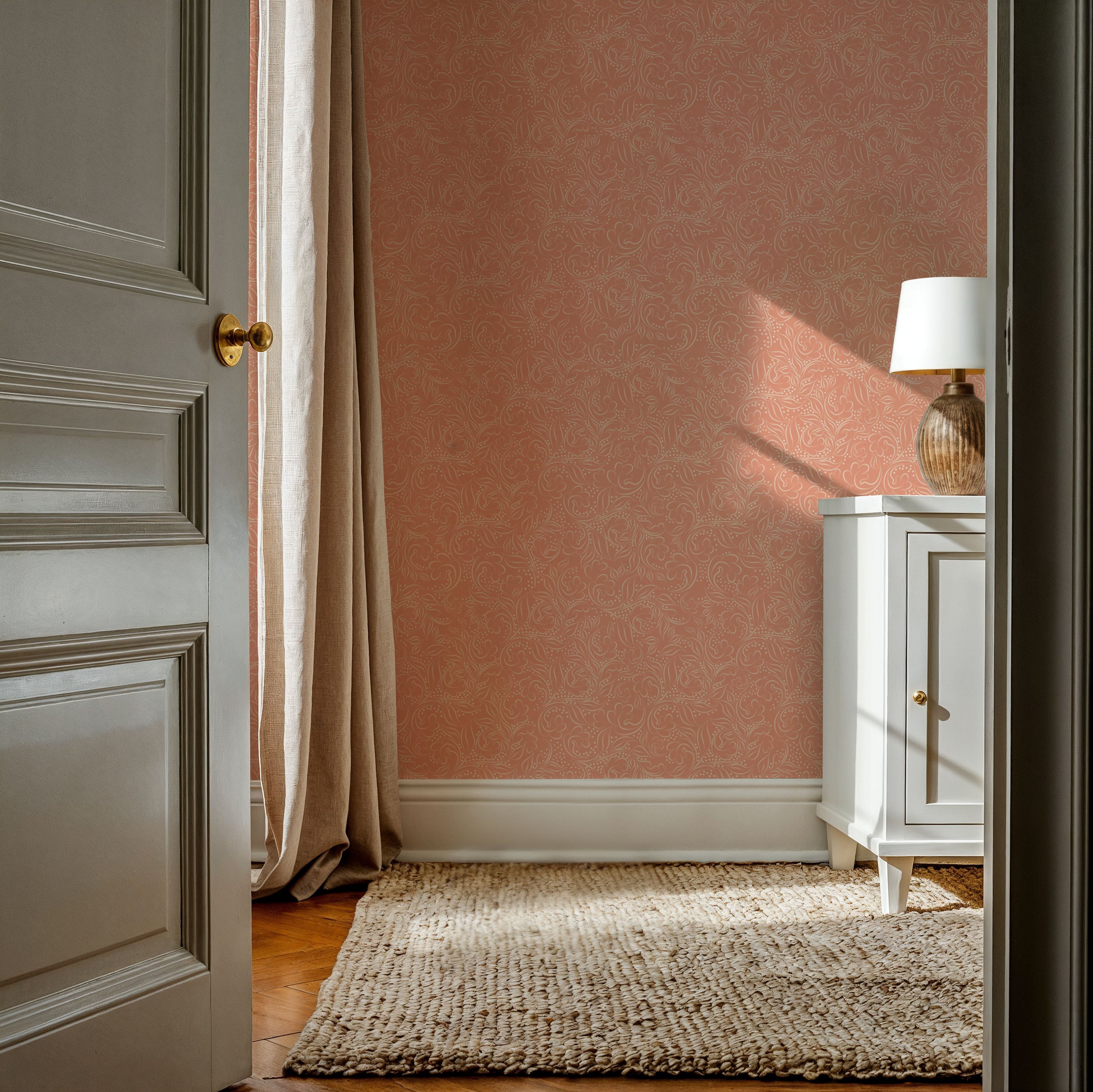 Catch the Breeze, Coral Mural Wallpaper
