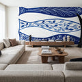 Coastal Chinoiserie VIII Mural Wallpaper - room preview 06
