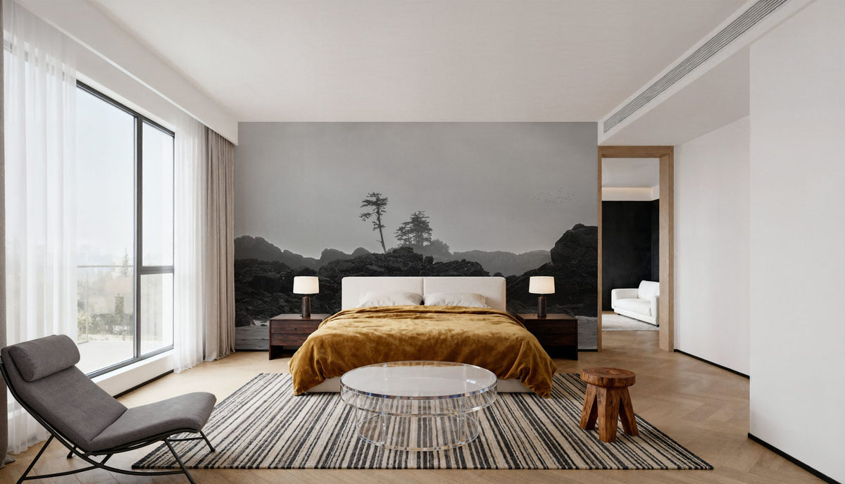 Black Rock Coast I Mural Wallpaper - room preview 06