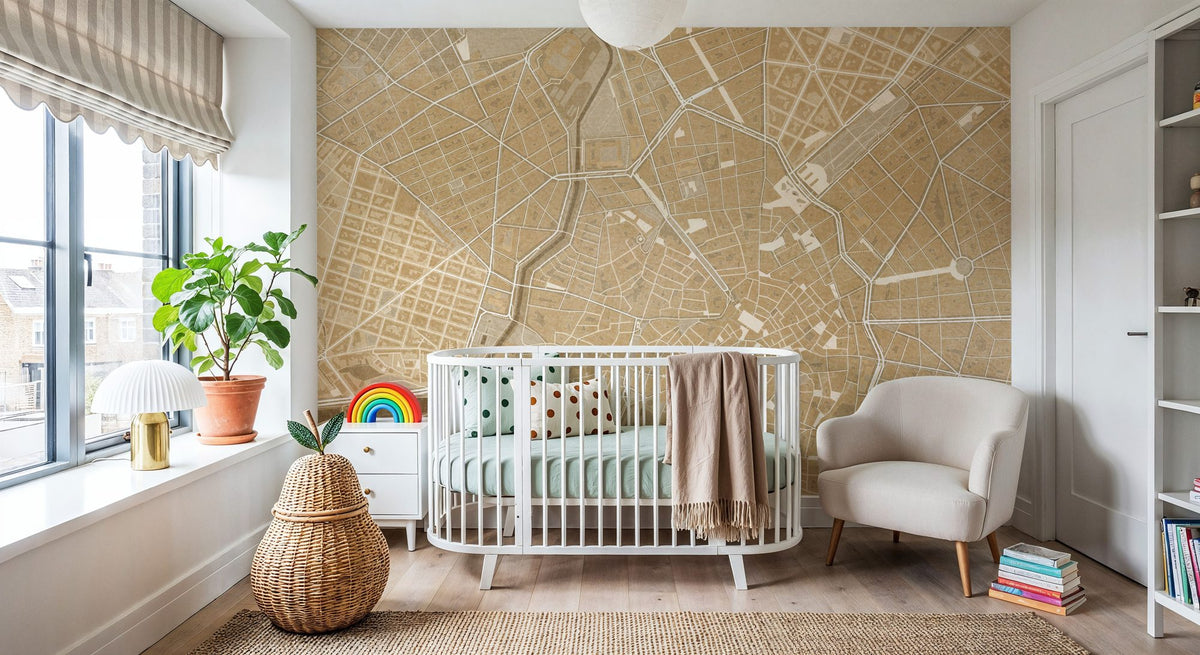 Palma De Mallorca City Ochre Mural Wallpaper - room preview 06