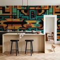Map of Pyramids Mural Wallpaper - room preview 06