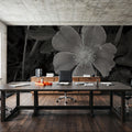 Wild Rose BW IV Mural Wallpaper - room preview 06