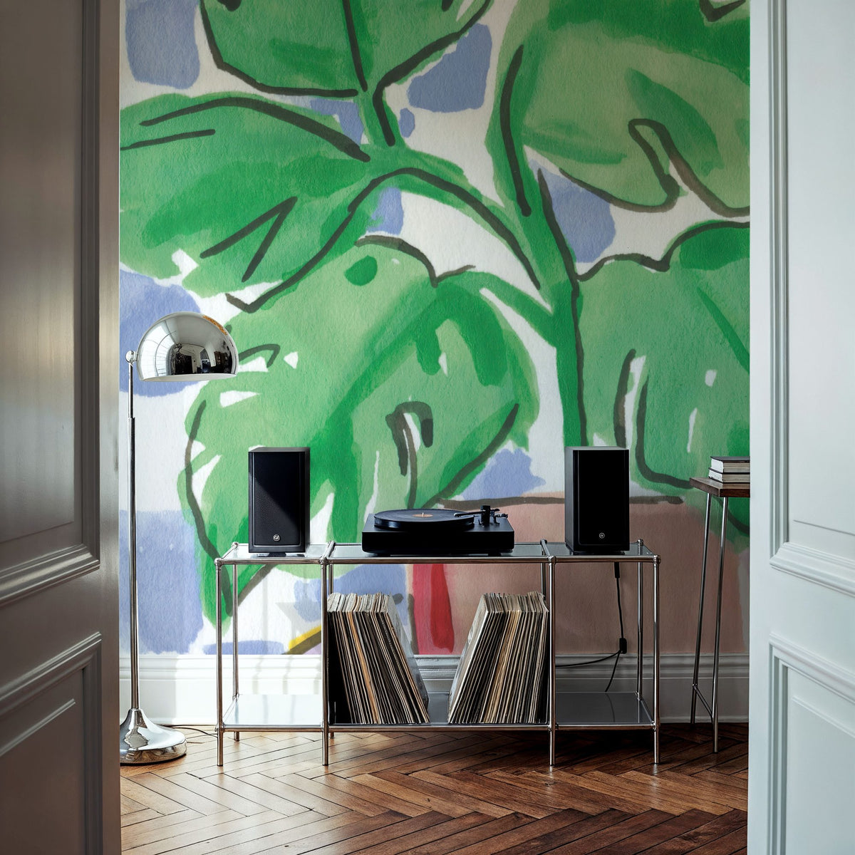 Checkered Palm Mural Wallpaper - room preview 06