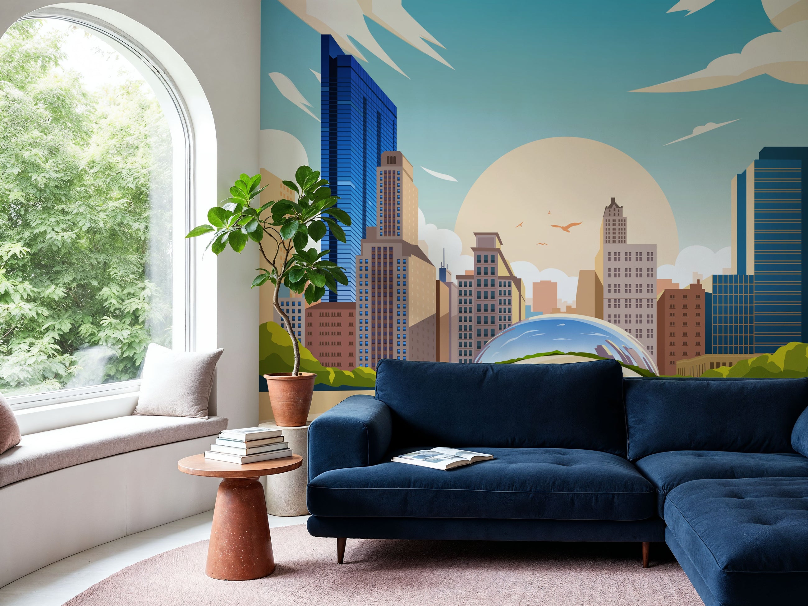 Travel Chicago Mural Wallpaper