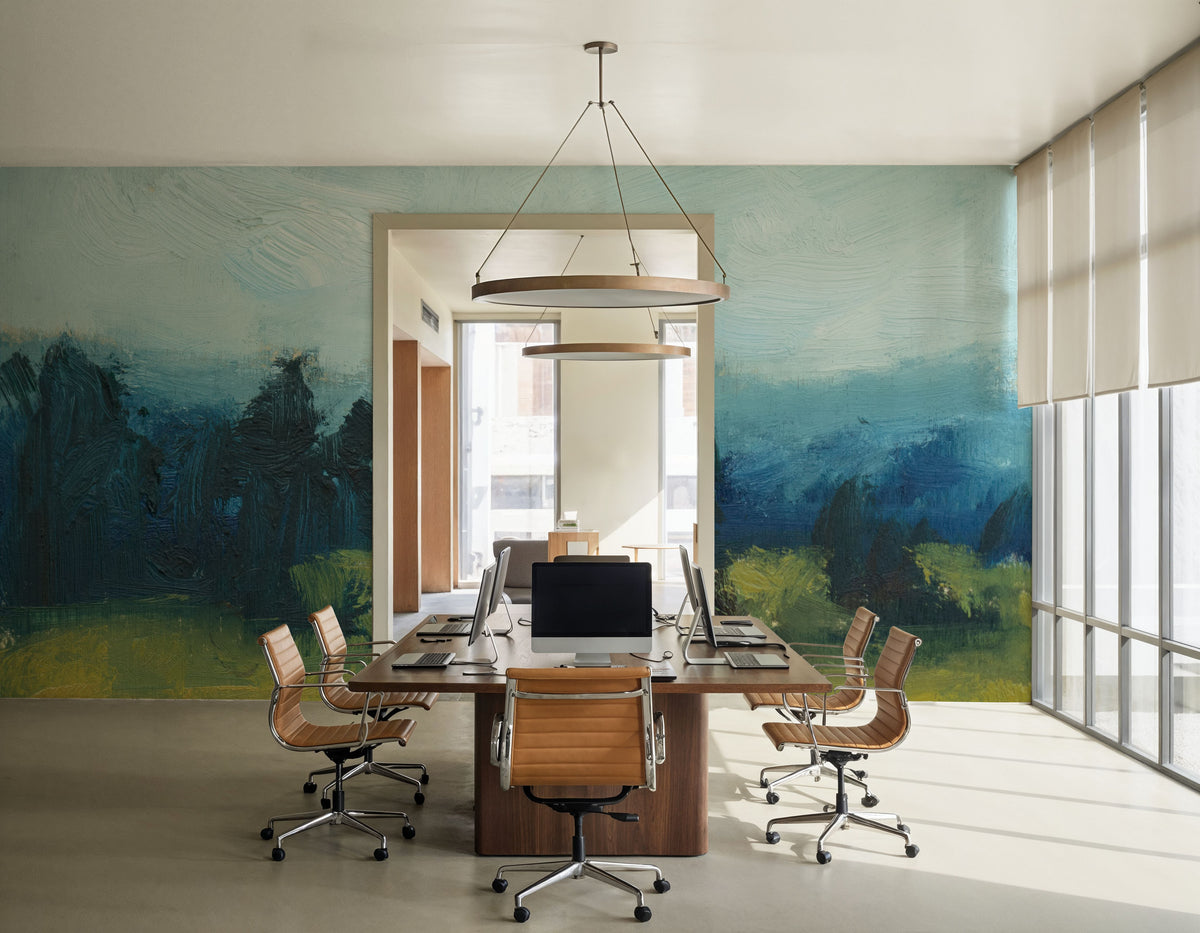 Fields and Mountains Mural Wallpaper - room preview 06