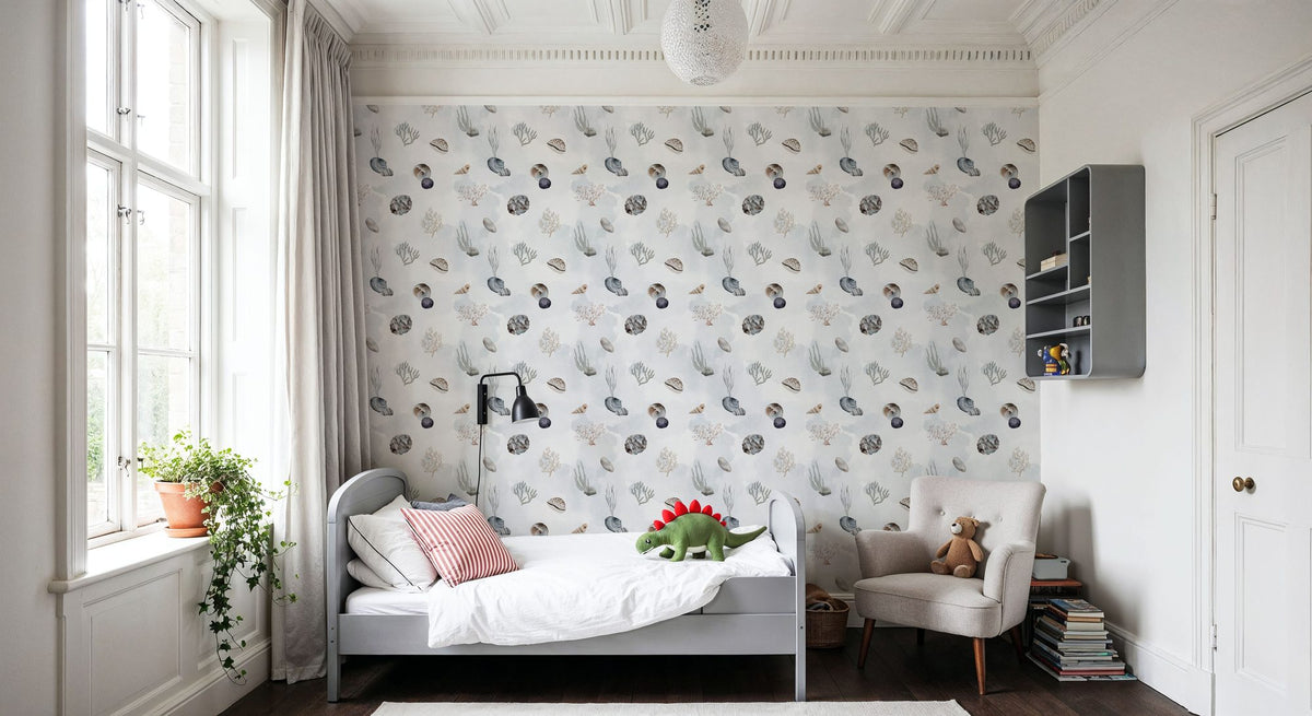 Sea Shells Mural Wallpaper - room preview 06