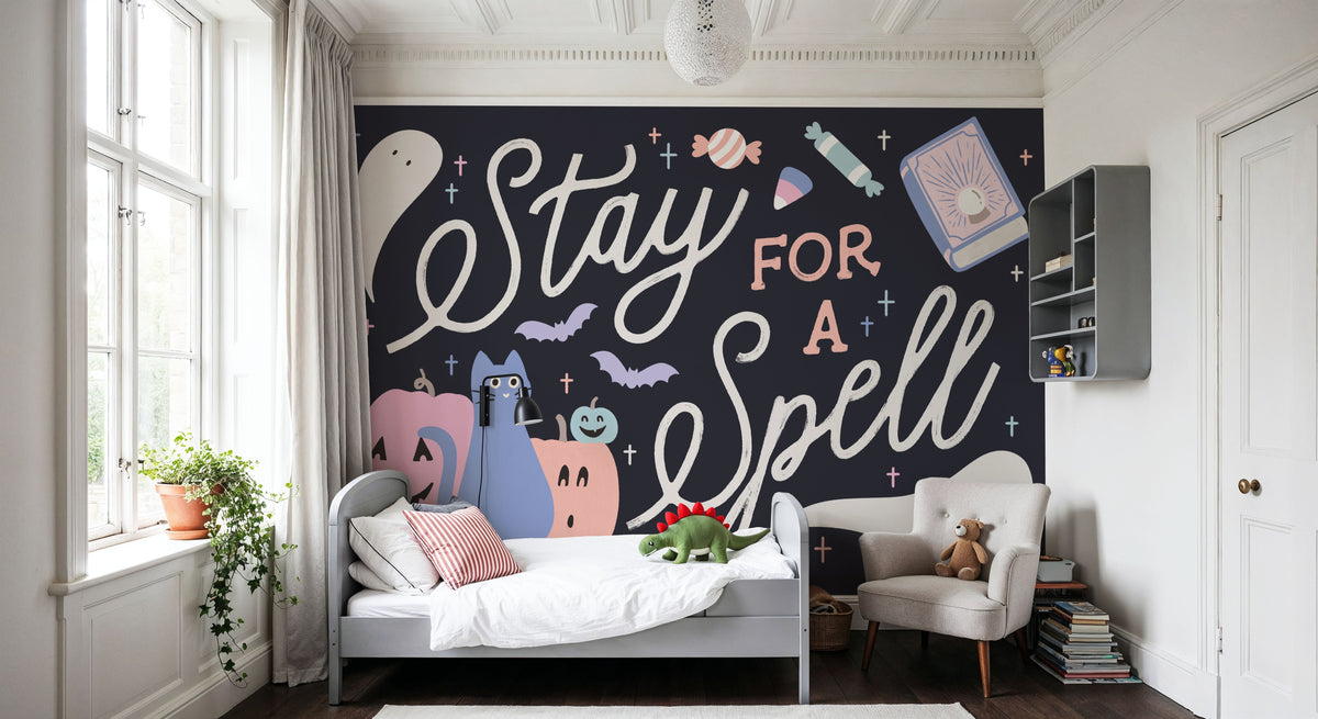 Trick or Treat I Pastel Mural Wallpaper - room preview 06